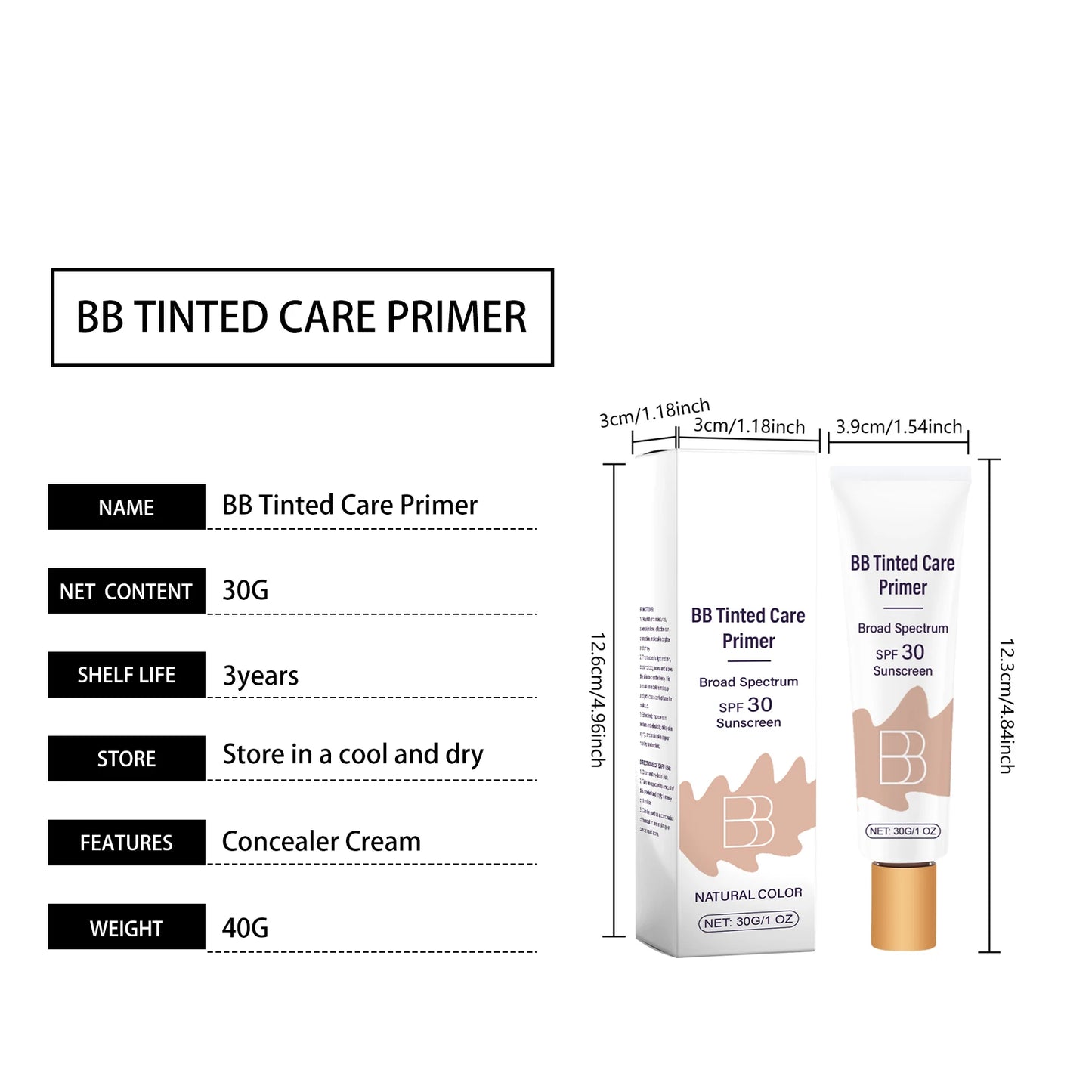 Sunscreen BB Cream Protect Sun Burn Calm Redness Balance Oil Shine Conceal Face Blemish Enhance Skin Barrier Portable Concealer