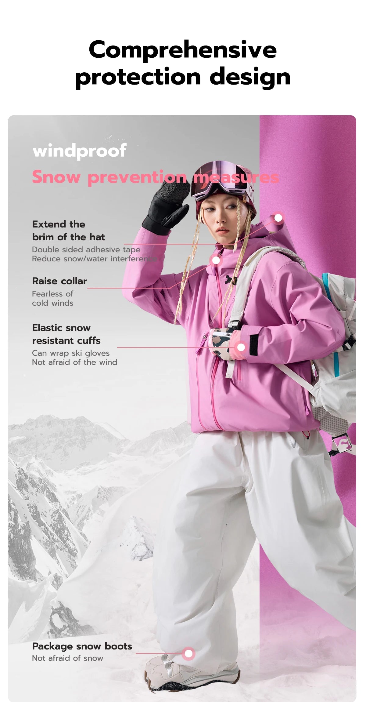 VECTOR Men Women 3L Cotton Ski Jacket Ski Pants Winter Warm Windproof Waterproof Outdoor Sports Snowboard Ski Coat Trousers