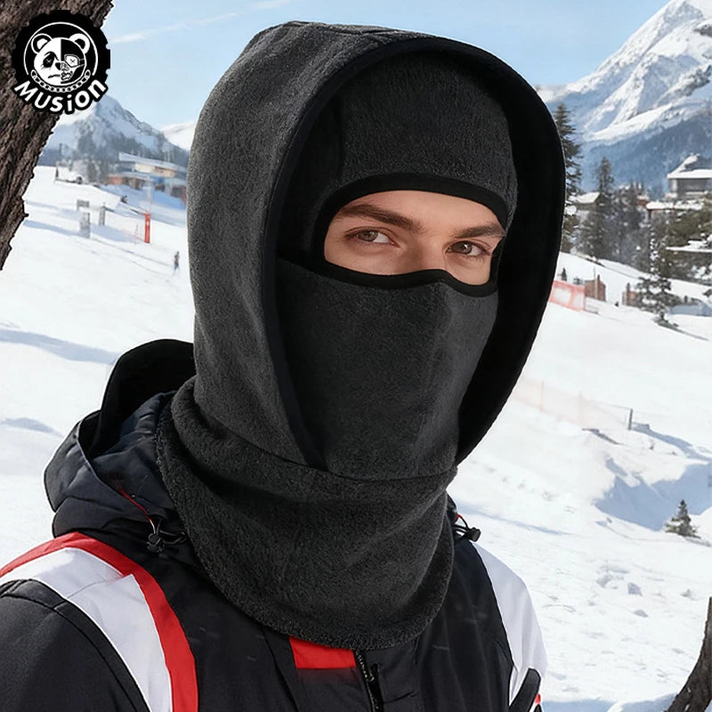 Musion Balaclava Winter Mask  Hot Head Cover Adjustable Design  Fit  Head Shape  Windproof  Warm Suitable  Camping  Cycling