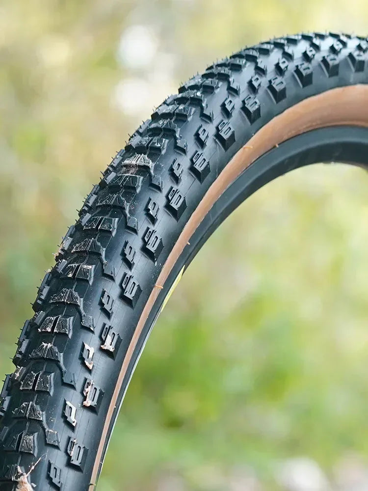 JILUER Folding Tire for Mountain and Road Bikes  27.5" Puncture-Resistant, 29" & 700c Sizes, Ultralight with Yellow Sidewalls