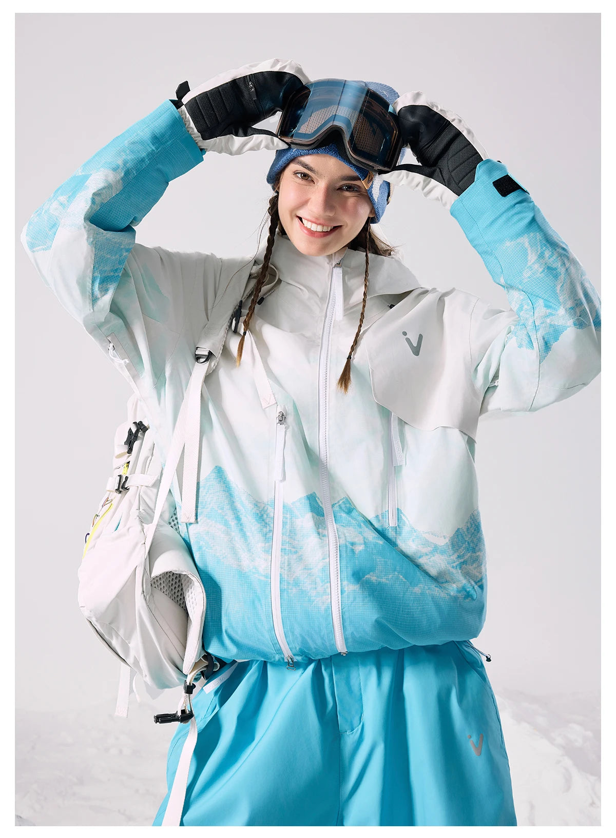 VECTOR Men Women 3L Cotton Ski Jacket Ski Pants Winter Warm Windproof Waterproof Outdoor Sports Snowboard Ski Coat Trousers