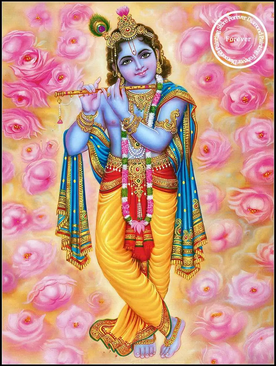 Indian God Radha Krishna Wall Art Full Diamond Painting Hindu Art Cross Stitch Embroidery Picture Mosaic Craft Living Room Decor
