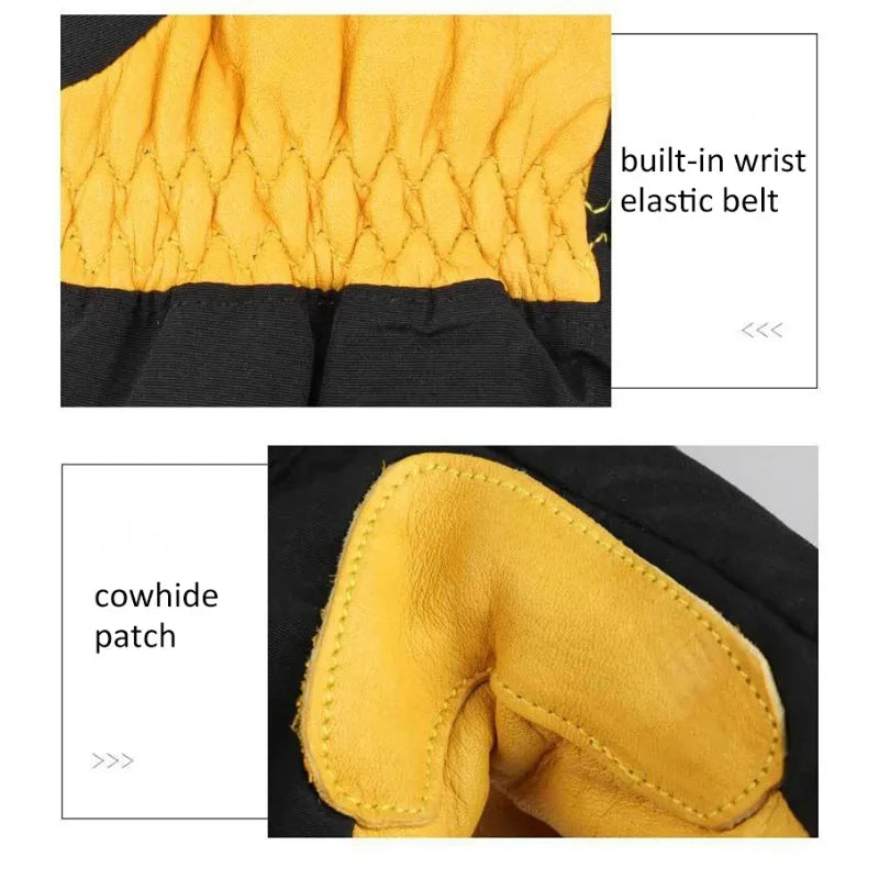 Winter Ski Mittens Snowboard Snowmobile Skiing Sports Motorcycle Riding Windproof Waterproof Pu Warm Ski Glove for Men Women