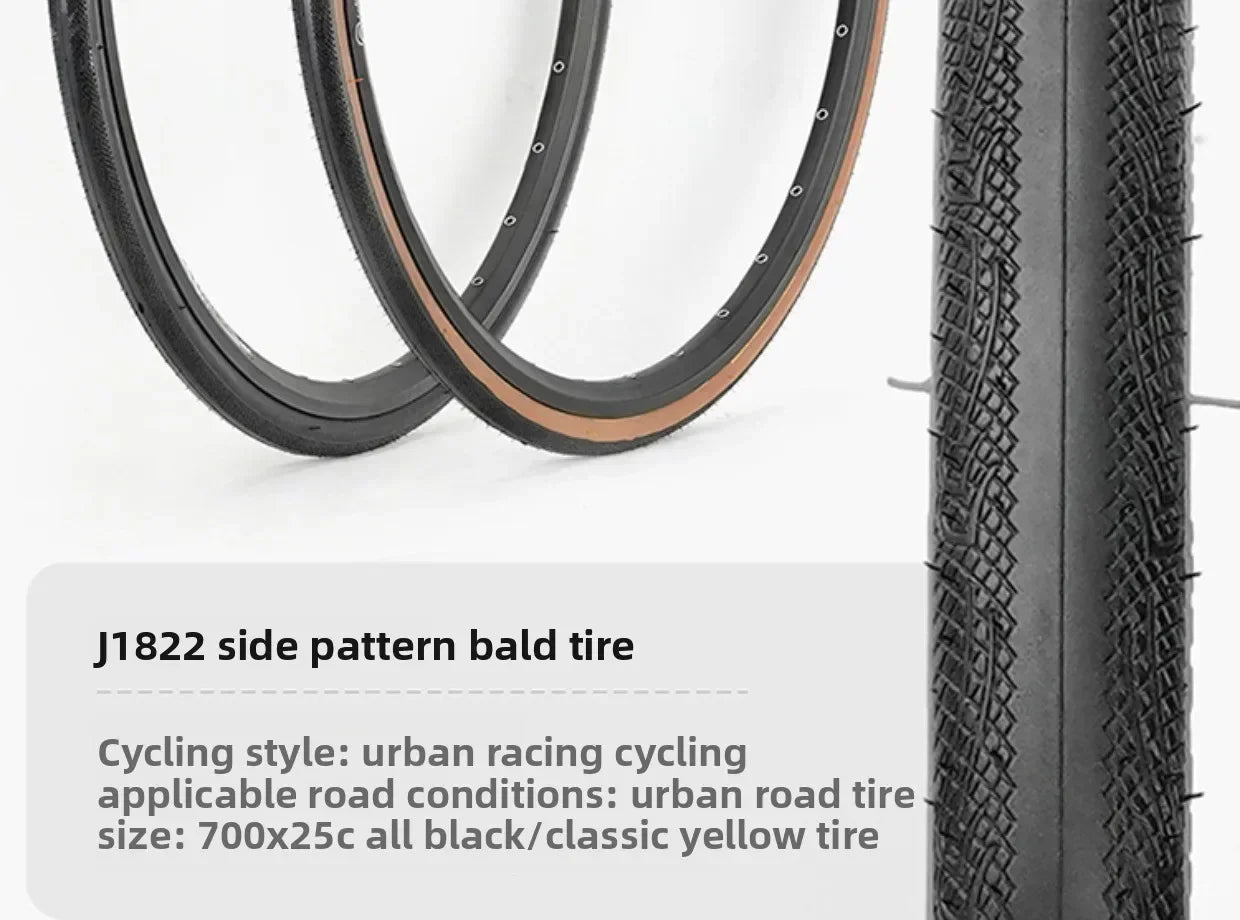 JILUER Folding Tire for Mountain and Road Bikes  27.5" Puncture-Resistant, 29" & 700c Sizes, Ultralight with Yellow Sidewalls