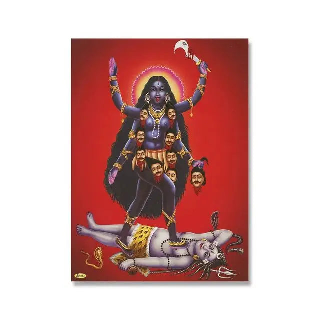 India Hindu God Ganesha Temple Elephant God Series Religion Canvas  Picture For Room Home Corridor Office Decor