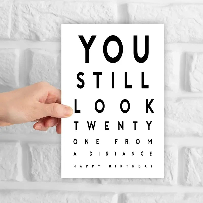 1 unique gift with interesting text on it, suitable for family, friends, colleagues, and friends, birthday card