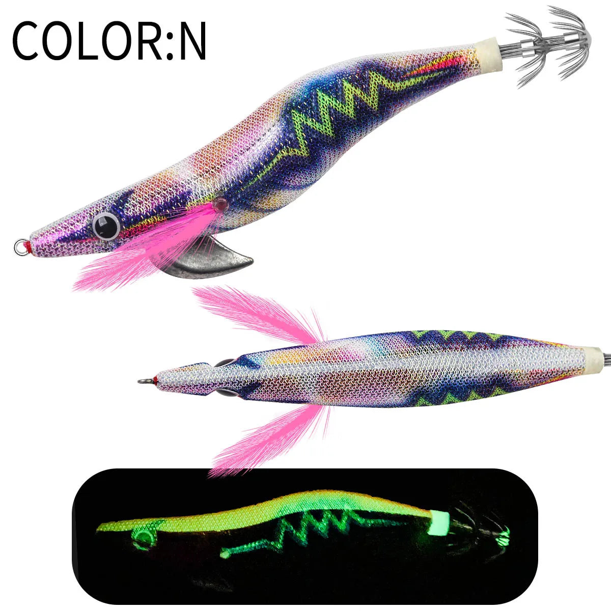 12g 14g 19g Squid Jig Floating Eging Fishing Squid Lure Fishing Lure Artificial Bait for Fishing Squid Hook Octopus Cuttlefish