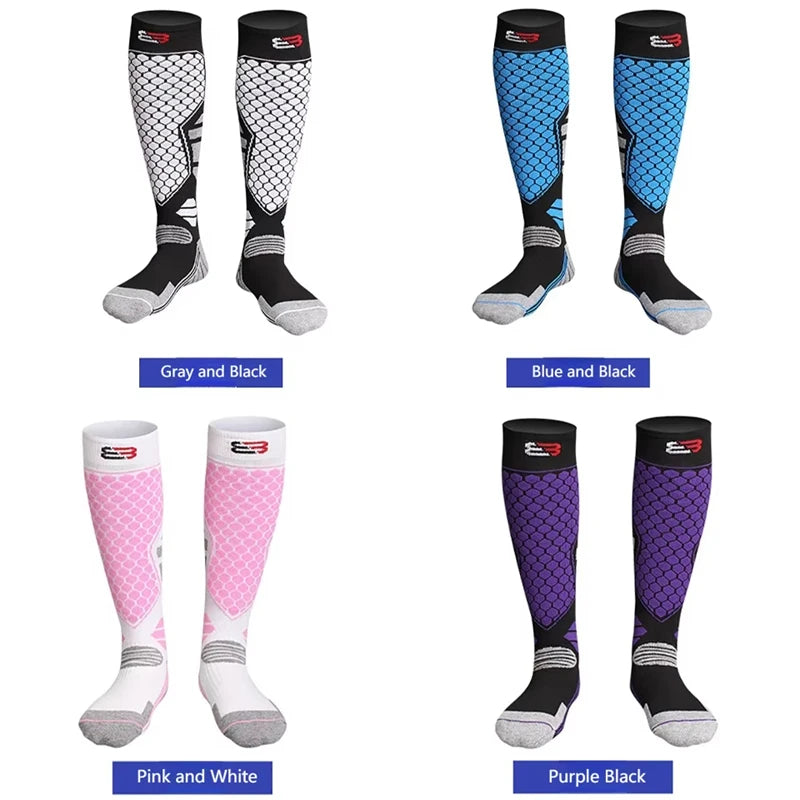 New Winter Warm Ski Socks Anti-slip Thickened Compression Snowboard Socks Thermal Moisture-wicking Knee High Socks 2026