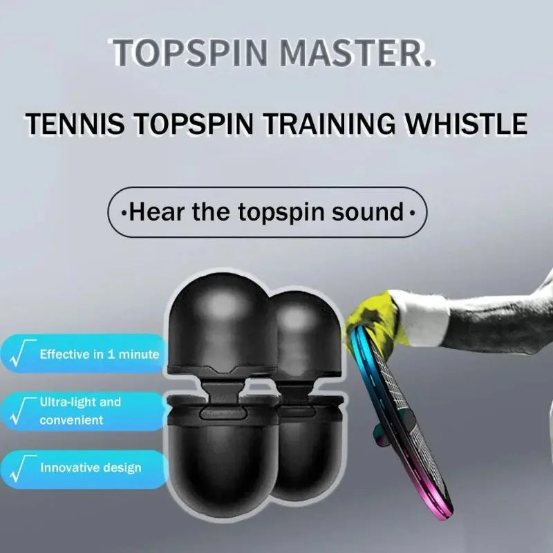 2025 Tennis Topspin Training Whistle - Portable Swing Aid for Beginners, Practice Hitting Trainer Master with Feedback Function
