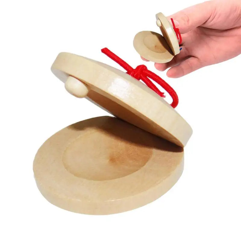 Wooden Castanets Orff Musical Instruments Music Perception Infant And Toddler Teaching Aids Cultivate Baby's Sense Of Rhythm