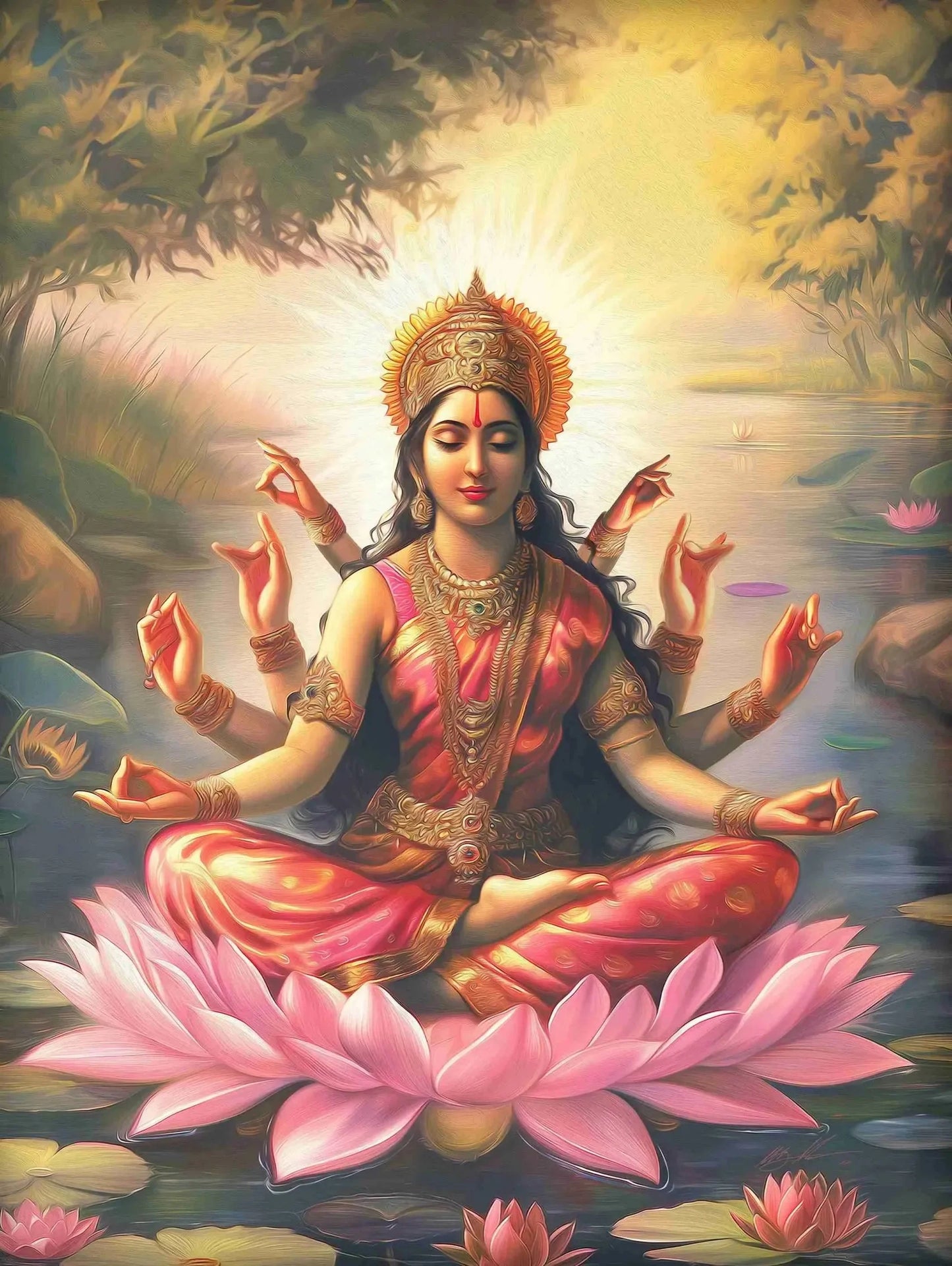 Indian Hindu Gods Lord Shiva Yoga Divine Goddess Saraswati Meditation Rt Poster Canvas Painting And Prints Picture Home Decor