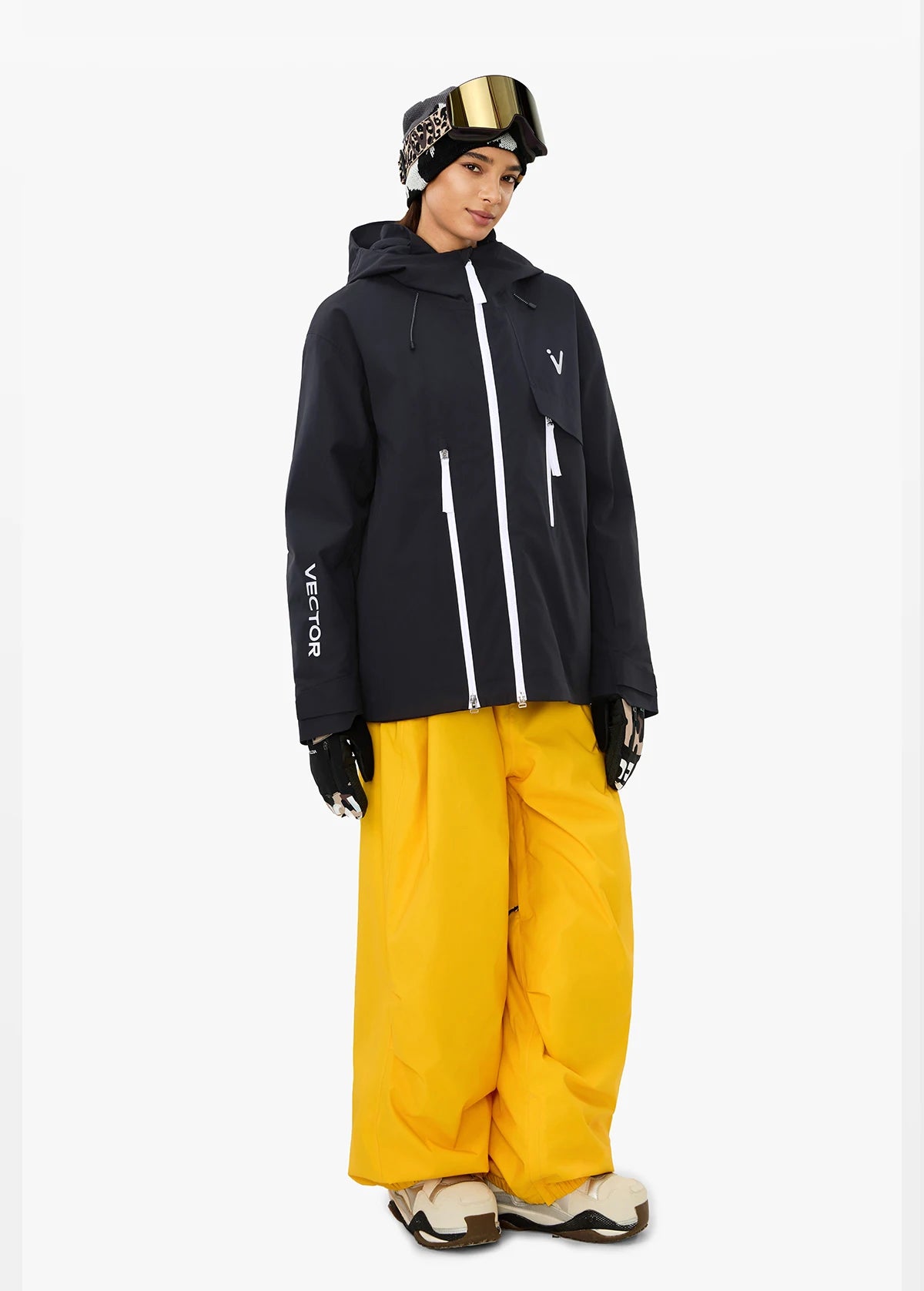 VECTOR Men Women 3L Cotton Ski Jacket Ski Pants Winter Warm Windproof Waterproof Outdoor Sports Snowboard Ski Coat Trousers