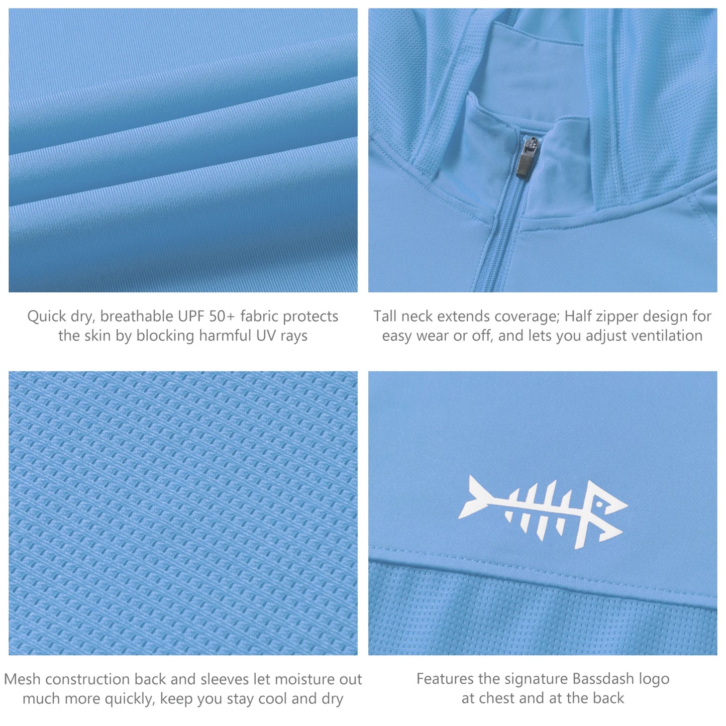 Bassdash Women’s UPF 50+ Performance Hoodie Long Sleeve UV Fishing Hiking Shirt