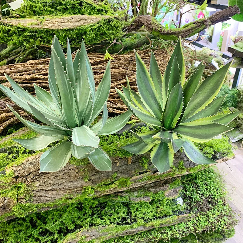 Artificial Aloe Vera Fake Succulents Simulated Agave Green Tropical Leaves Garden Balcony Office Christmas Party Home Deco Plant