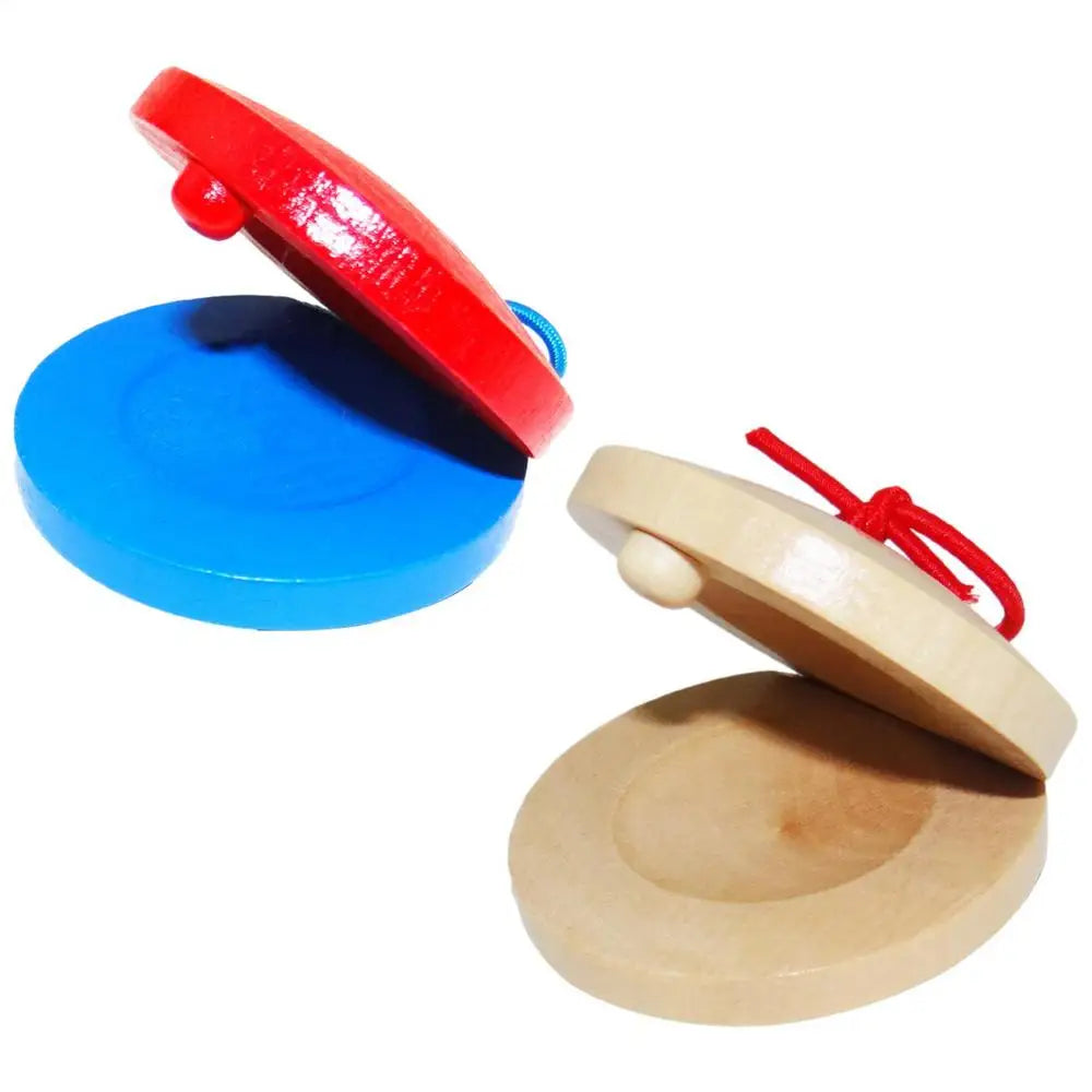 Wooden Castanets Orff Musical Instruments Music Perception Infant And Toddler Teaching Aids Cultivate Baby's Sense Of Rhythm