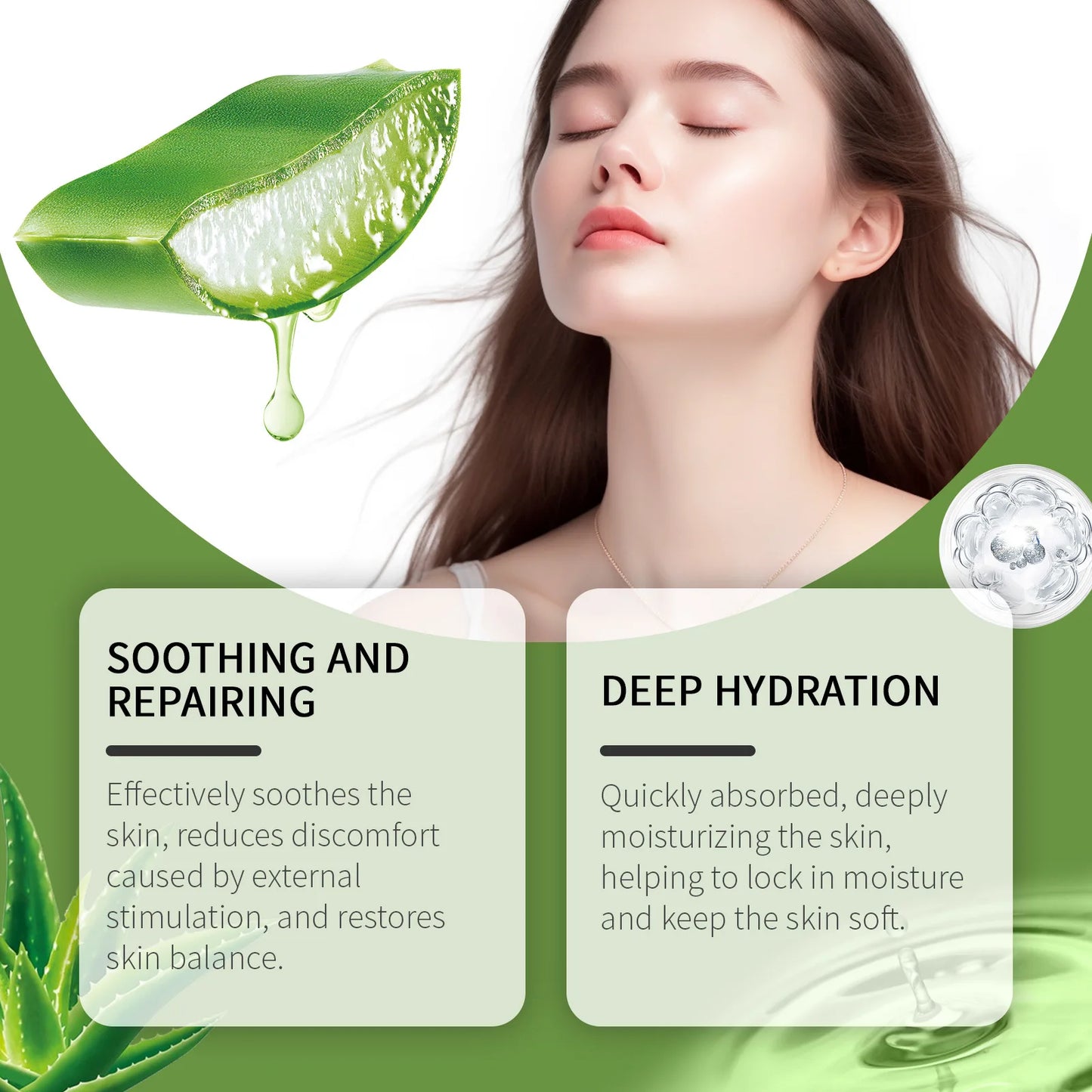 Aloe Vera Toner for Face Lift Pore Contraction Lighten Skin Brightening Smooth Rejuvenation Hydrator Facial Moisturizing Serum