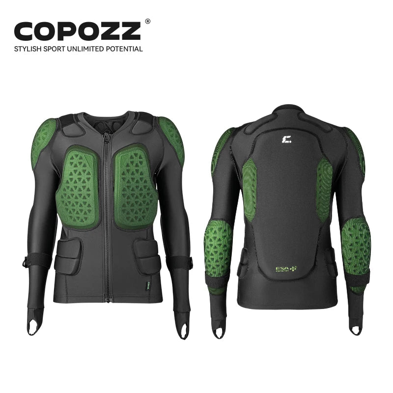 COPOZZ ESA Anti-Collision Back Chest Impact Protection Motorcycle Inner Jacket Clothes Full Body Ski Armour Protector Pants