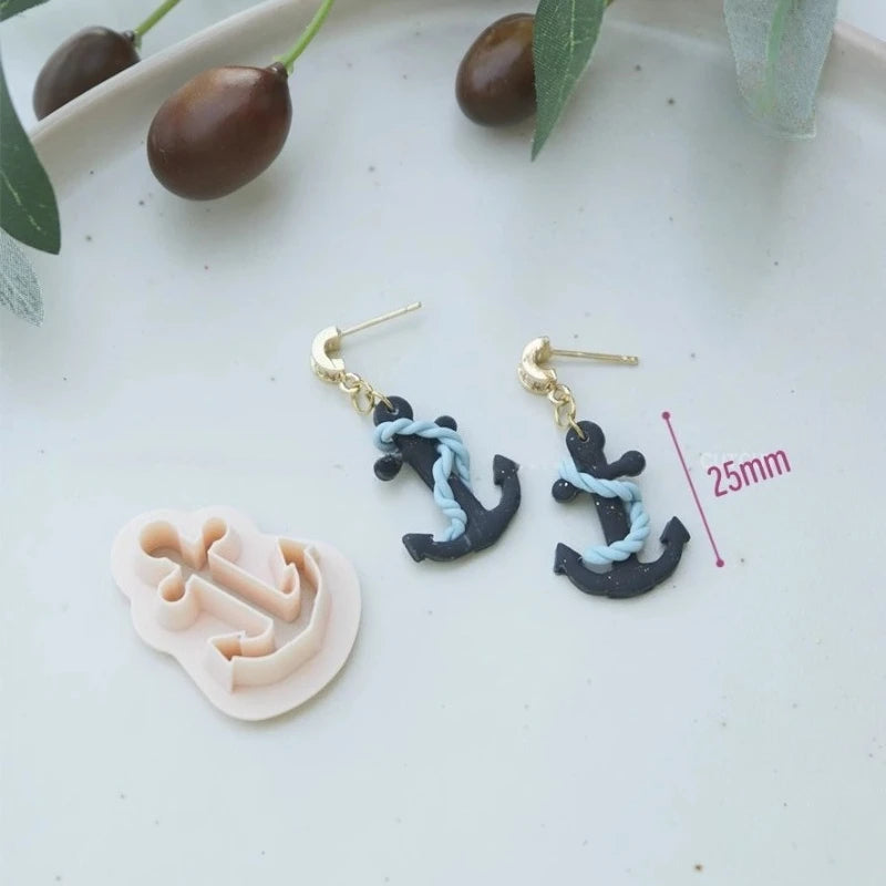 Summer Ocean Series Polymer Clay Cutter Shell/Conch Soft Ceramic Earring Mold DIY Ring Bracelet Jewelry Polymer Clay Tool