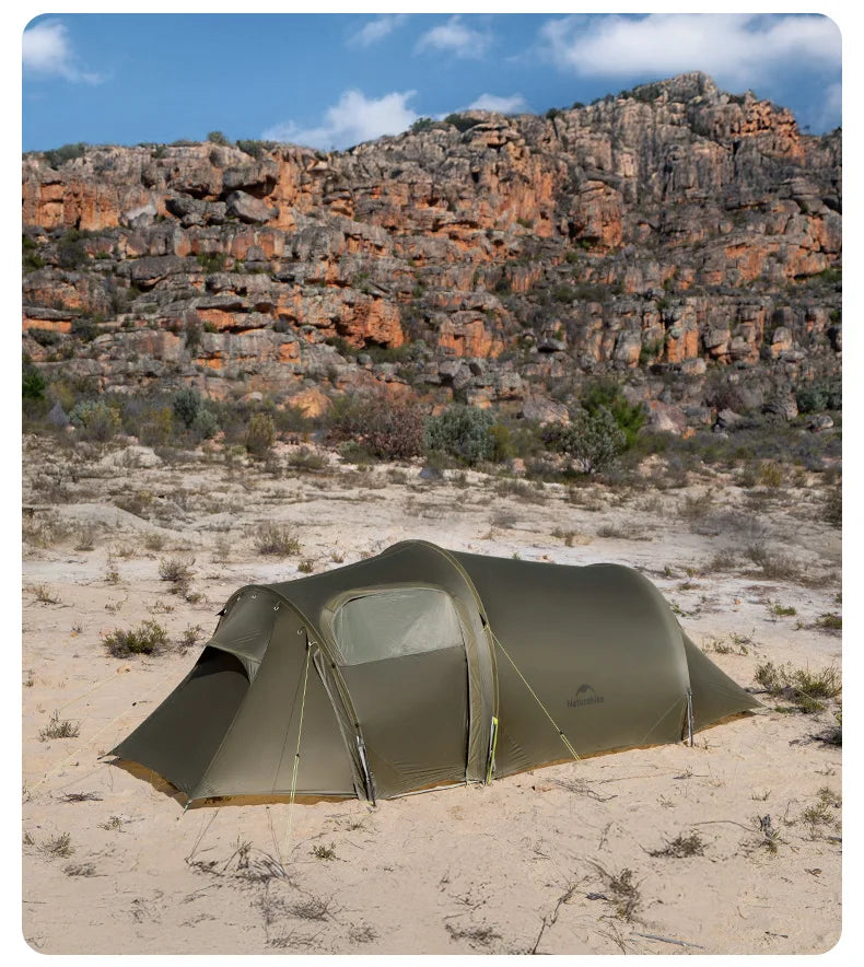 Naturehike Opalus UL 2-3 Man Hiking Tent Portable 4 Seasons High Strength 15D Nylon Backpack Trekking Tunnel Tent CNK2450WS036