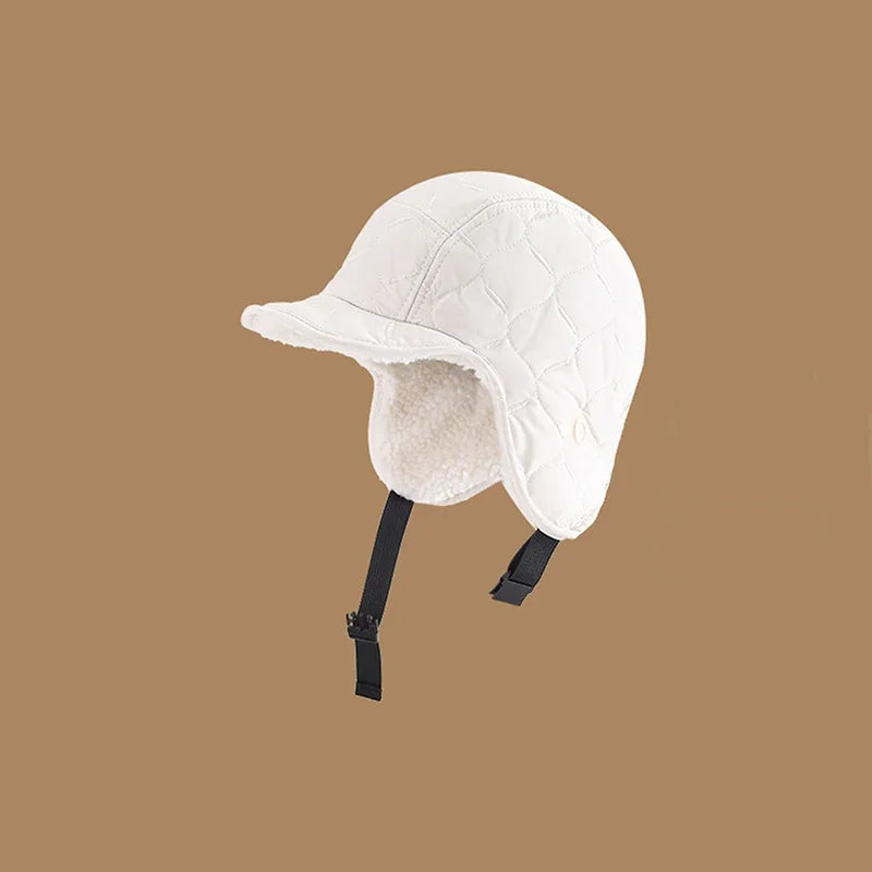 Pilot Hat Outdoor Skiing Bomber Hats Adult Unisex Wool Hat Unisex Winter Thickened Ear Protector Cap Warm Waterproof Ski Cap