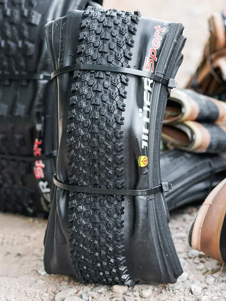 JILUER Folding Tire for Mountain and Road Bikes  27.5" Puncture-Resistant, 29" & 700c Sizes, Ultralight with Yellow Sidewalls
