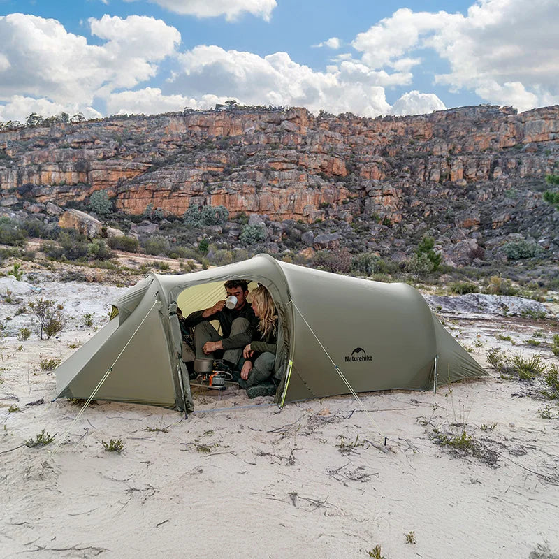 Naturehike Opalus UL 2-3 Man Hiking Tent Portable 4 Seasons High Strength 15D Nylon Backpack Trekking Tunnel Tent CNK2450WS036