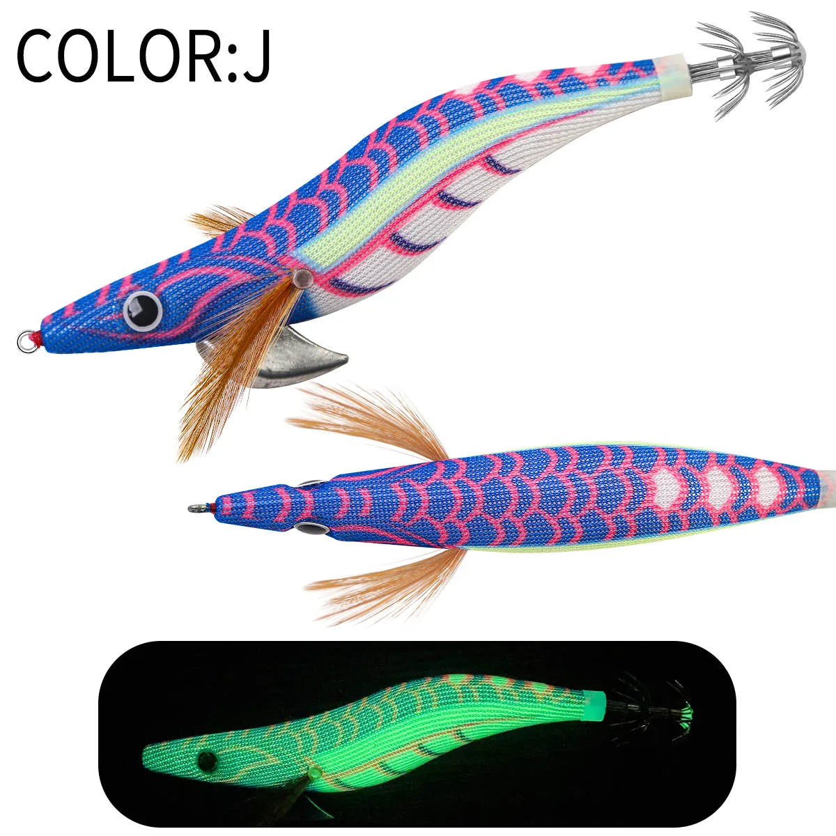 12g 14g 19g Squid Jig Floating Eging Fishing Squid Lure Fishing Lure Artificial Bait for Fishing Squid Hook Octopus Cuttlefish