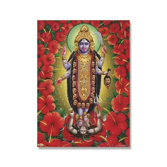 India Hindu God Ganesha Temple Elephant God Series Religion Canvas  Picture For Room Home Corridor Office Decor