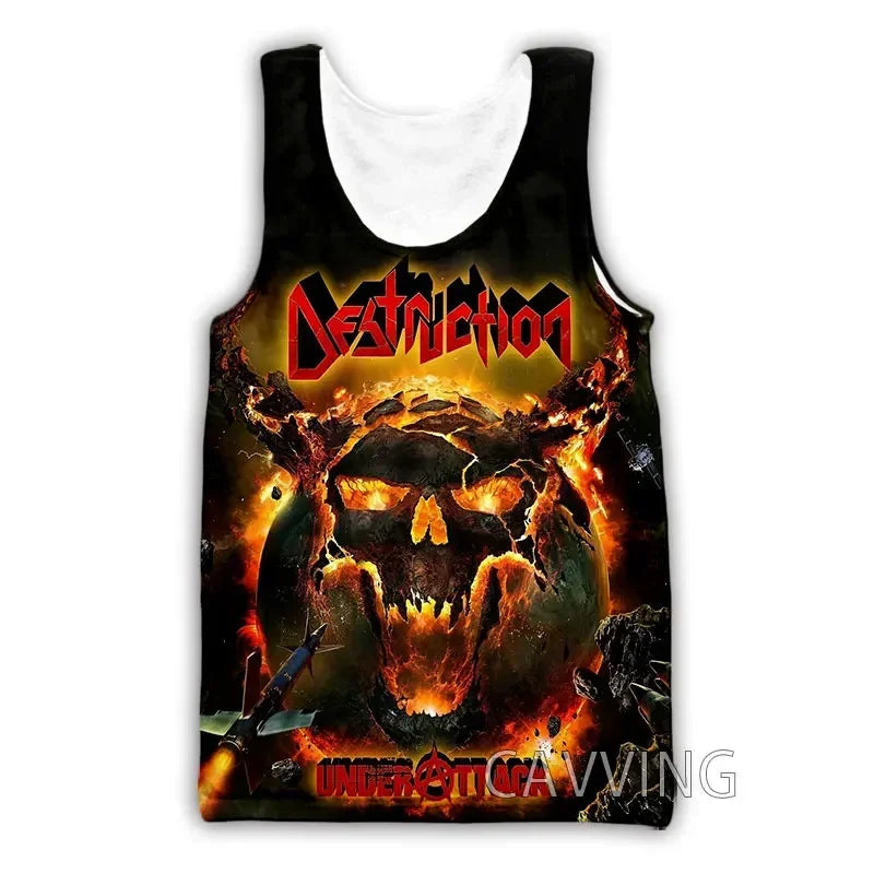 CAVVING 3D Printed  Destruction Band  Tank Tops Harajuku Vest  Summer Undershirt Shirts Streetwear for Men/women
