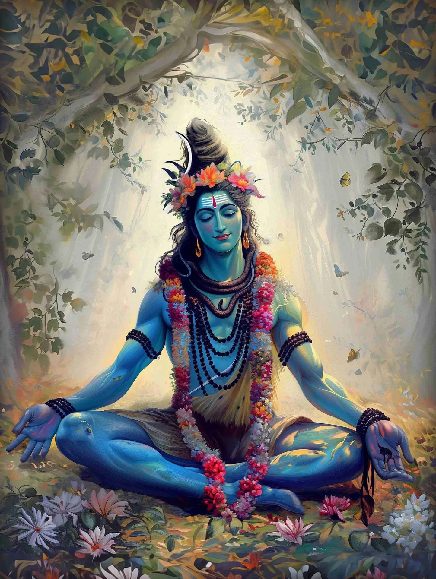 Indian Hindu Gods Lord Shiva Yoga Divine Goddess Saraswati Meditation Rt Poster Canvas Painting And Prints Picture Home Decor