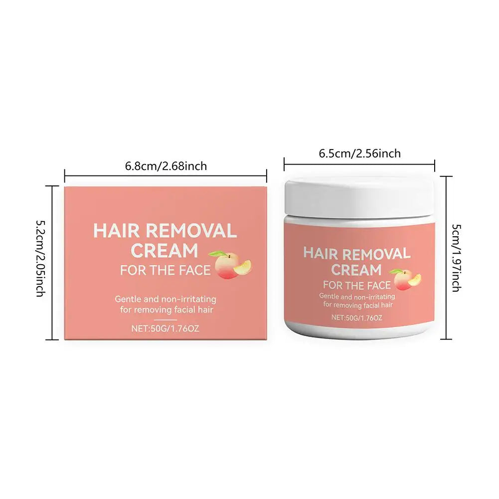 Facial Hair Removal Cream, Natural Aloe Vera Quick Gentle Fast-Acting Hair Remover Cream for Face & Lip, Moisturizing & Soothing