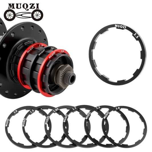 MUQZI 5pcs Cassette Washer 1mm 1.5mm 1.85mm 2mm 2.18mm 2.35mm 2.5mm Flywheel Spacer Bike Hub Washer