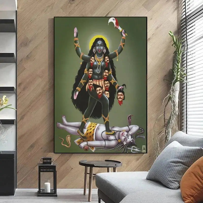 India Hindu God Ganesha Temple Elephant God Series Religion Canvas  Picture For Room Home Corridor Office Decor