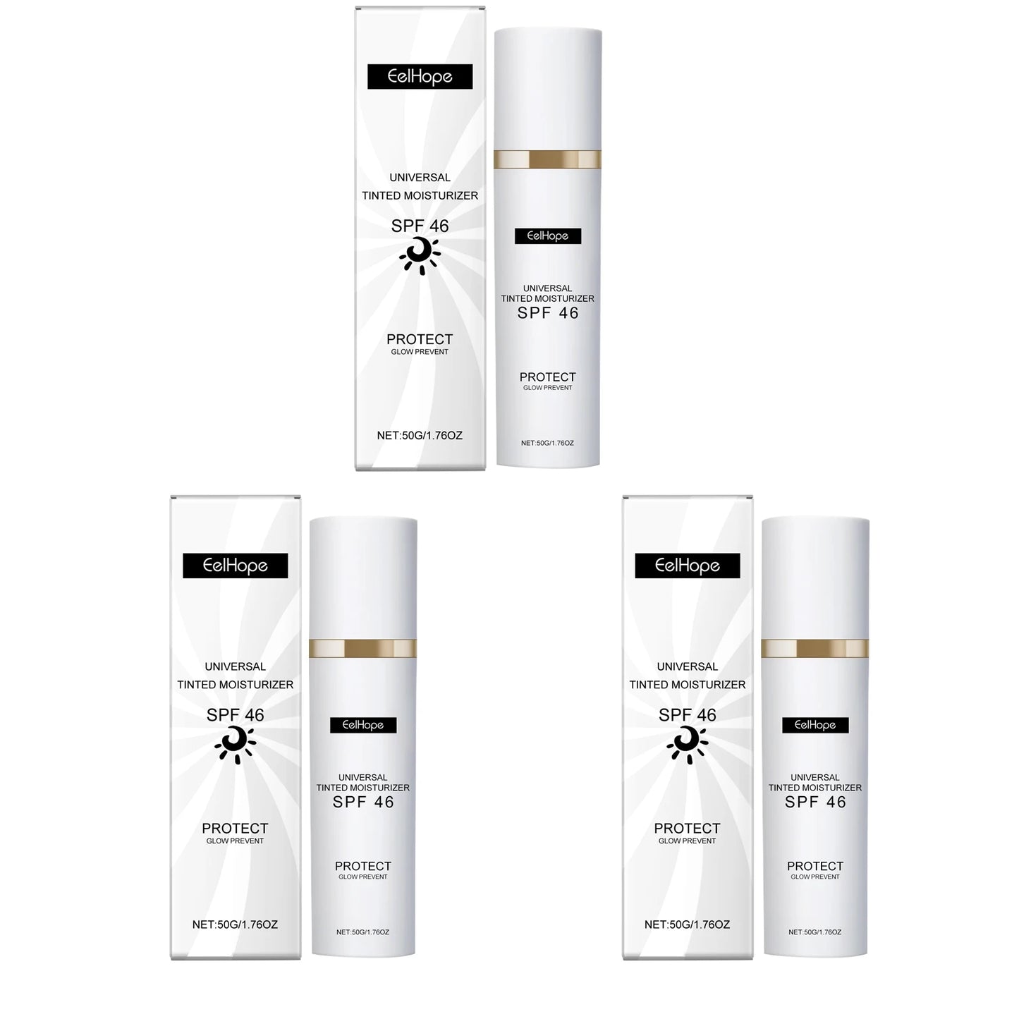 Sunscreen Tinted Moisturizer EELHOPE Lightweight Non Greasy Brightening Skin Tone Long Lasting Sun Protection For Daily Outdoor