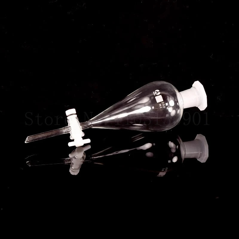 60ml-1000ml Lab Glass Pear-Shaped Separatory Funnel Used to Eurify Essential Oil Chemical Experiment