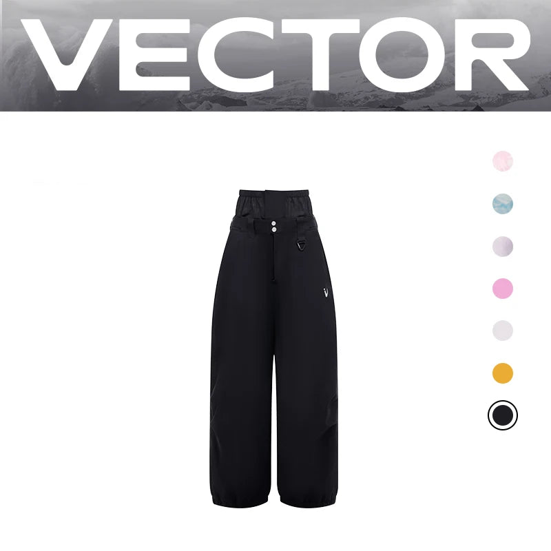 VECTOR Men Women 3L Cotton Ski Jacket Ski Pants Winter Warm Windproof Waterproof Outdoor Sports Snowboard Ski Coat Trousers