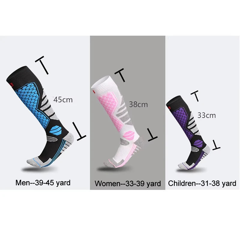 New Winter Warm Ski Socks Anti-slip Thickened Compression Snowboard Socks Thermal Moisture-wicking Knee High Socks 2026