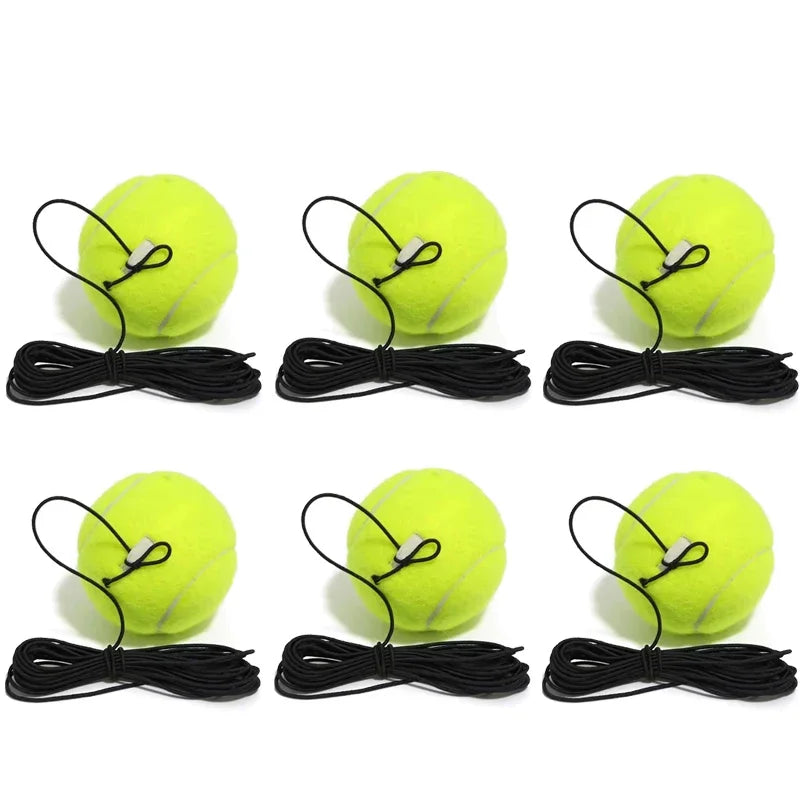 Portable Solo Tennis Trainer Rebound Tennis Ball with String Rope Self Tennis Practice Training Tool for Adults Kids Beginners