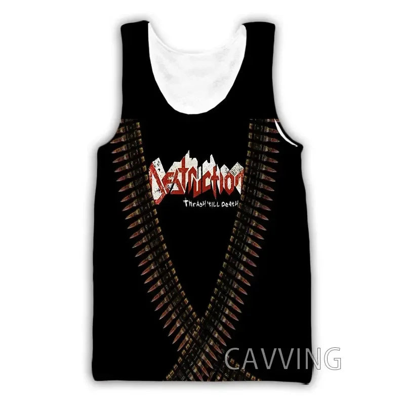 CAVVING 3D Printed  Destruction Band  Tank Tops Harajuku Vest  Summer Undershirt Shirts Streetwear for Men/women