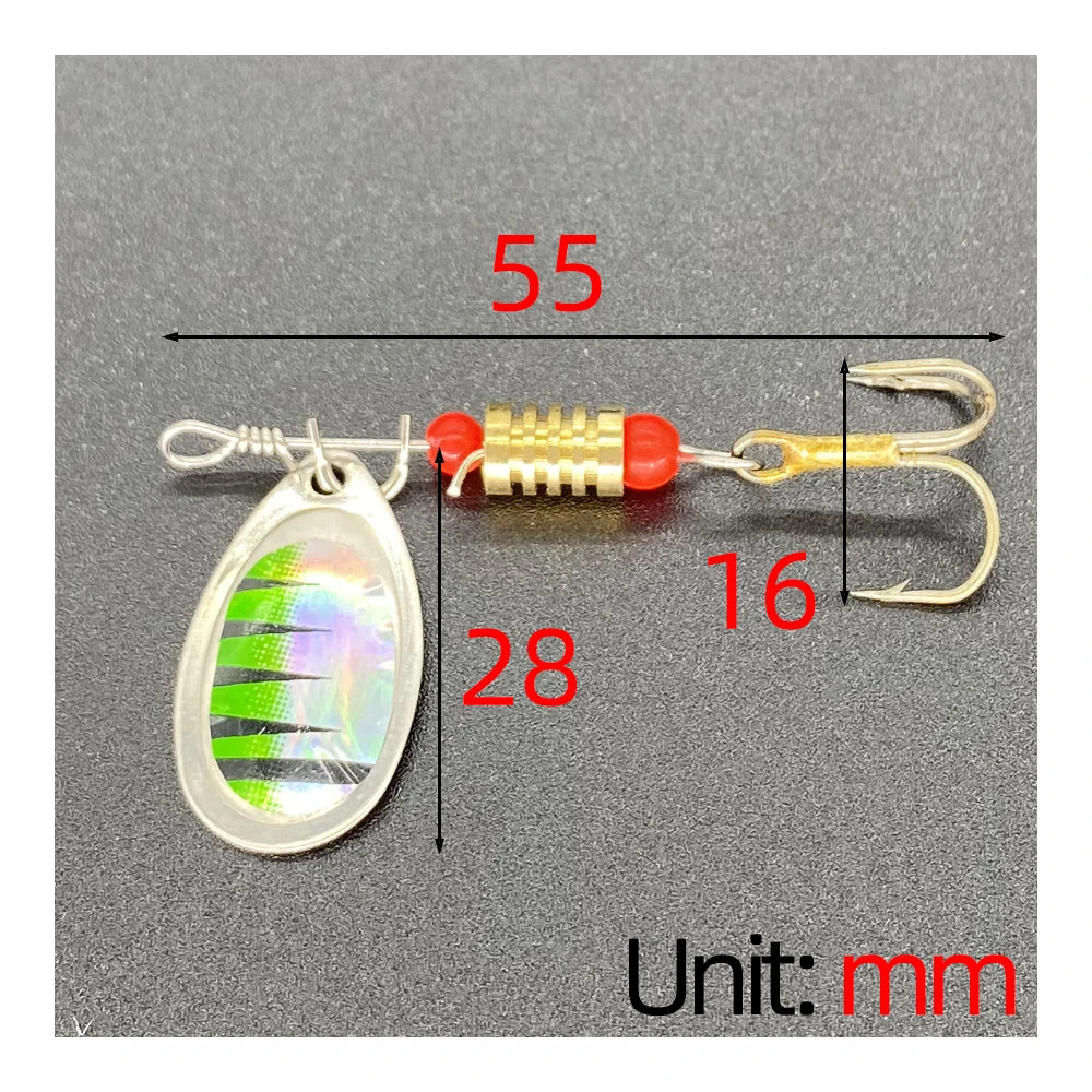 3.5g Rotating Metal Sequins Hand Shake Lure Bionic Bait Iron Sheets Lure Fishing Tackle