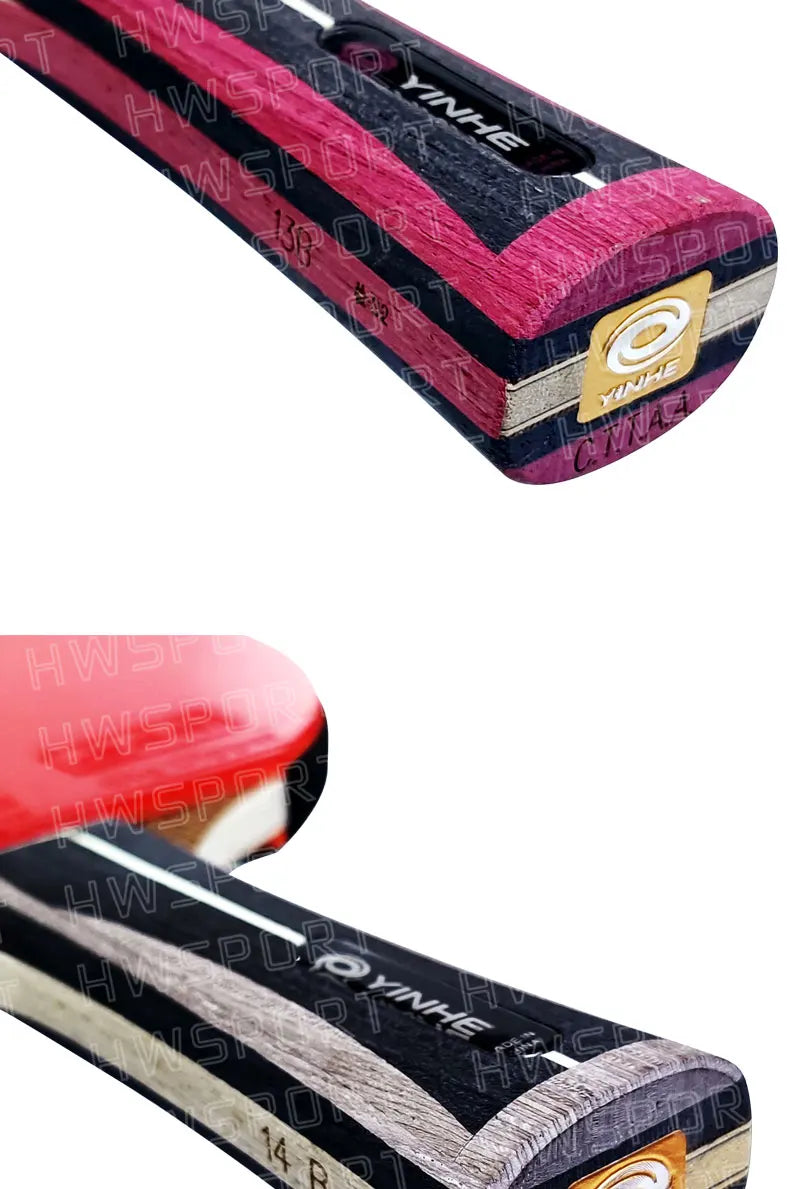 YINHE Professional Table Tennis Racket Pre-made 12 13 14 15 Star Ping Pong Racket Paddle 5 Wood 2 Carbon Offensive Bat for Speed