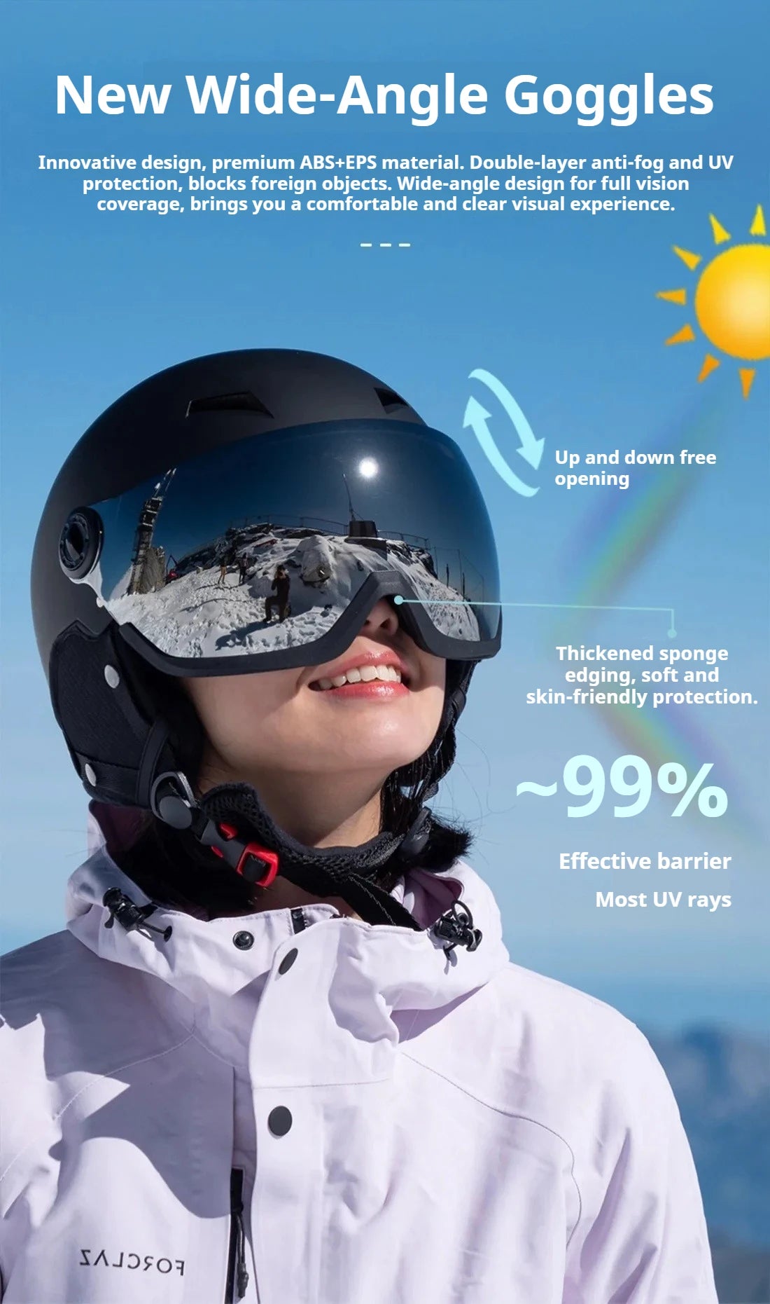 LUMDEER Winter Ski Helmet One-piece Adult Universal Snow Helmet Skating Ski girl Men's Snowboard Outdoor Sports Helmets 2026