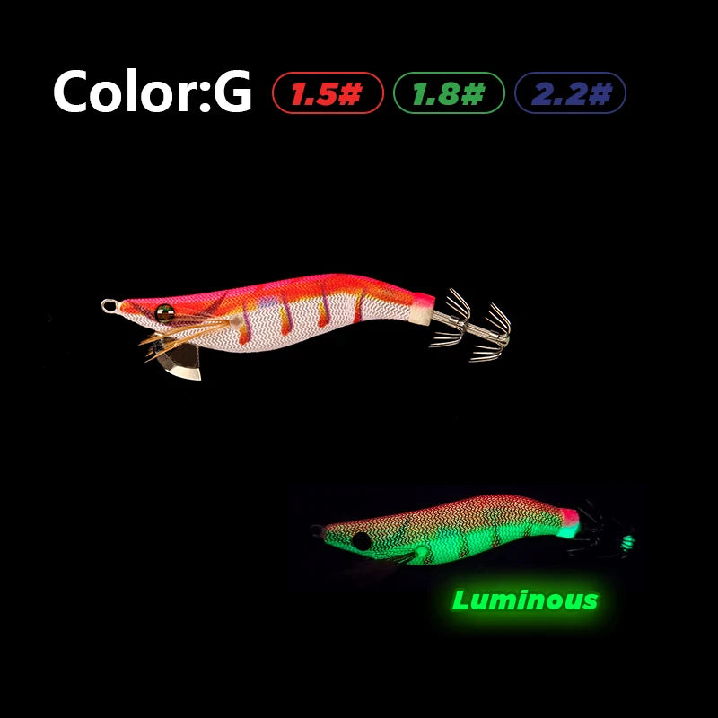 LETOYO mini squid lure 1.5-2.2# Luminous squid jig Artificial bait Cuttlefish squid bait Webfoot Octopus fishing lures