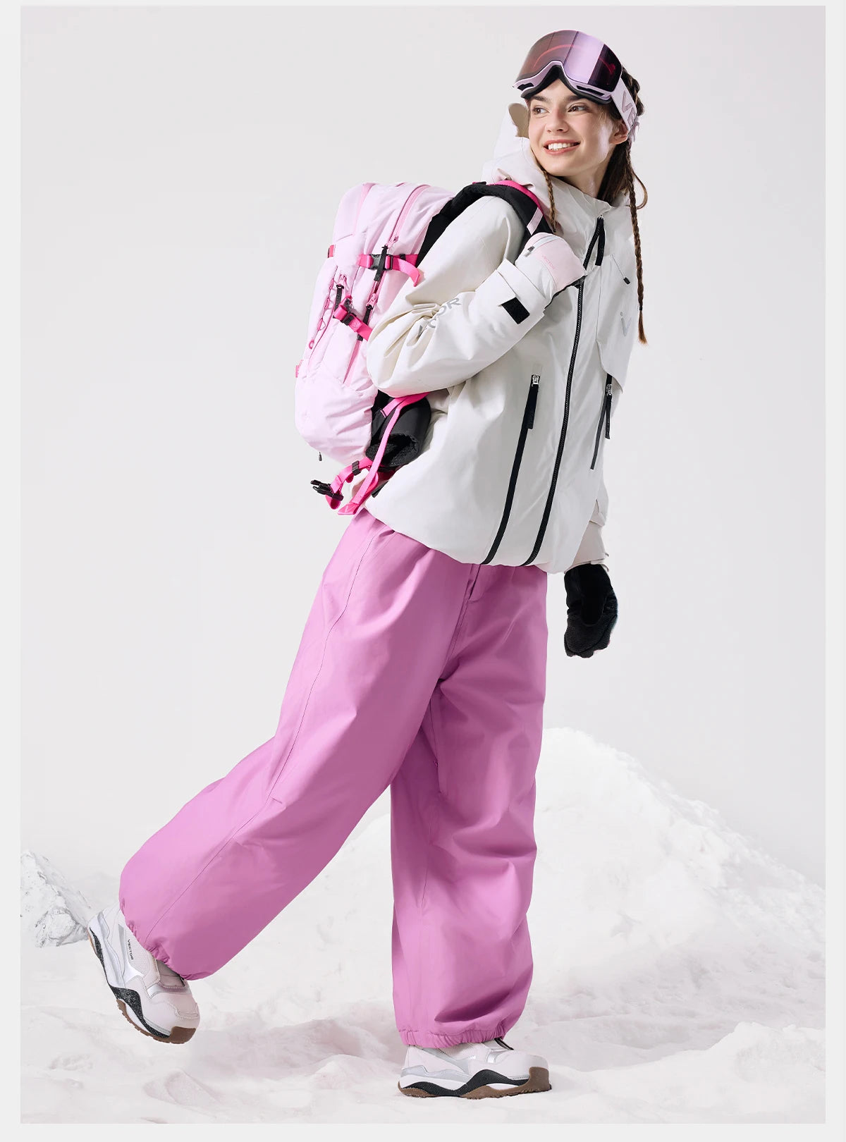 VECTOR Men Women 3L Cotton Ski Jacket Ski Pants Winter Warm Windproof Waterproof Outdoor Sports Snowboard Ski Coat Trousers