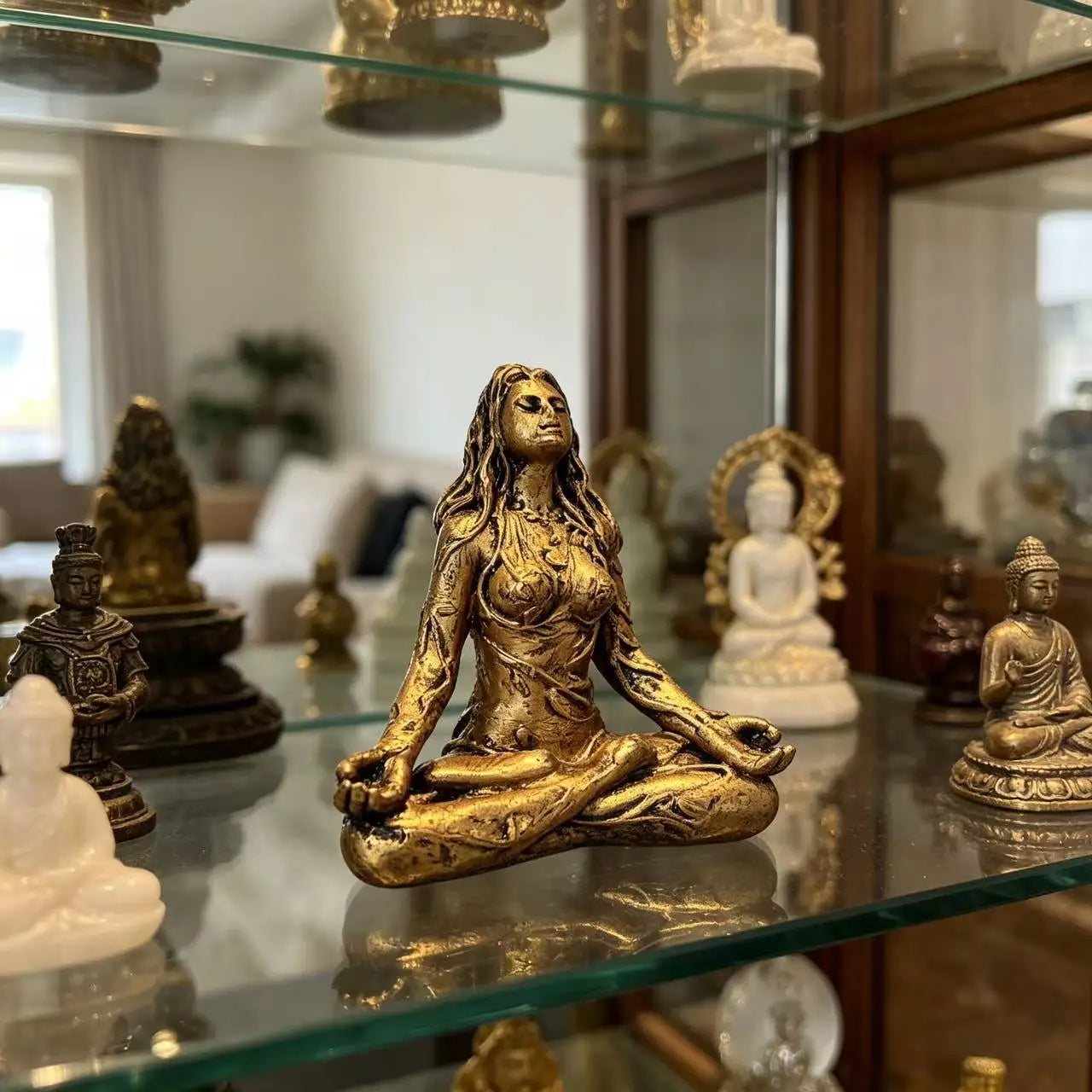 Goddess Statue, Gaia Statue, Mother Earth Nature, Moon Statue, Resin Witch Spirit Statue, Home Room Decoration, Garden Decoratio