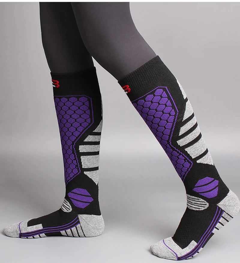 New Winter Warm Ski Socks Anti-slip Thickened Compression Snowboard Socks Thermal Moisture-wicking Knee High Socks 2026