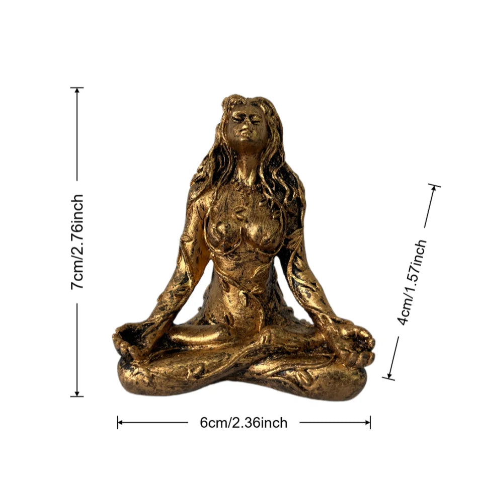 Goddess Statue, Gaia Statue, Mother Earth Nature, Moon Statue, Resin Witch Spirit Statue, Home Room Decoration, Garden Decoratio