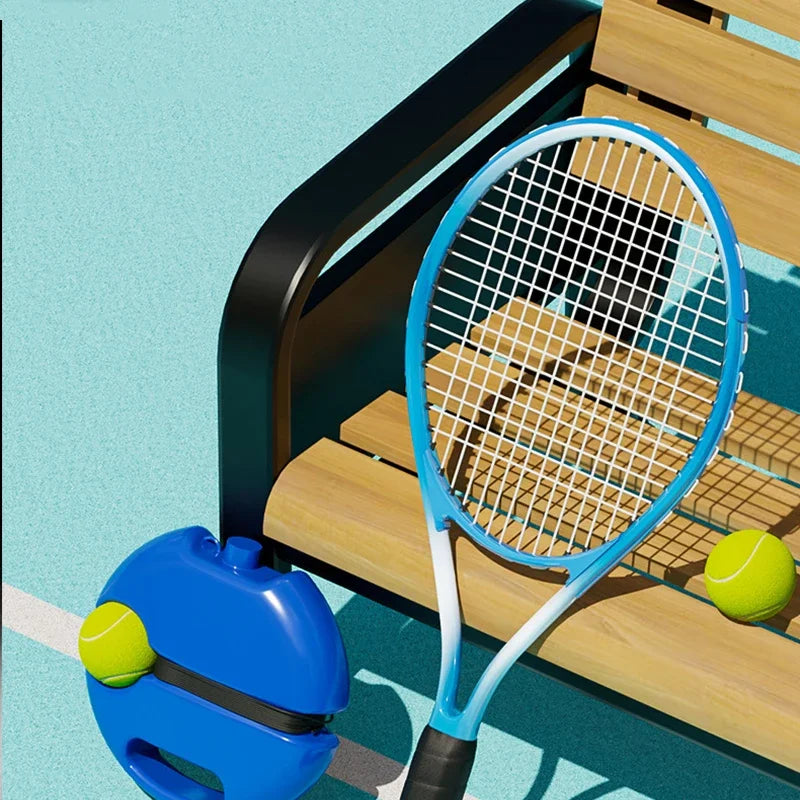 Portable Solo Tennis Trainer Rebound Tennis Ball with String Rope Self Tennis Practice Training Tool for Adults Kids Beginners