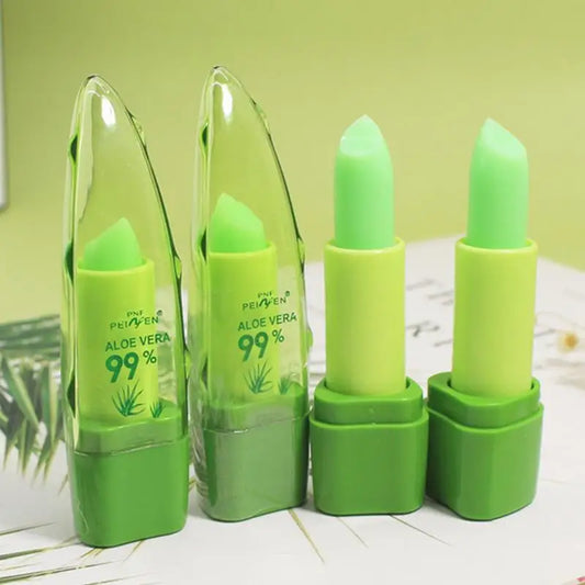ALOEVERA Temperature Change Color Jelly Lipstick AloeVera Lip Balm Long Lasting Moistourizing Nutritious Lip Balm Lip Care