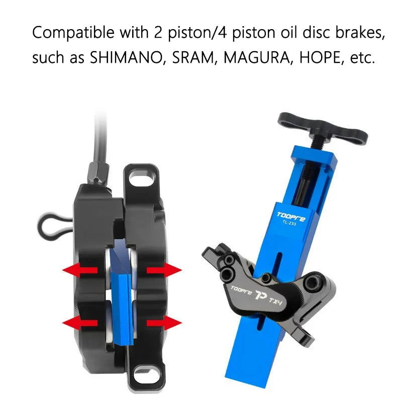 Bicycle Piston Reset Tool Bike Caliper Piston Press Tool For 2 Piston 4 Piston SHIMANO/SRAM Brake Caliper Bike Piston Tool